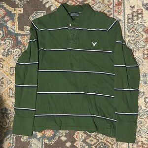 American Eagle Long Sleeve Polo